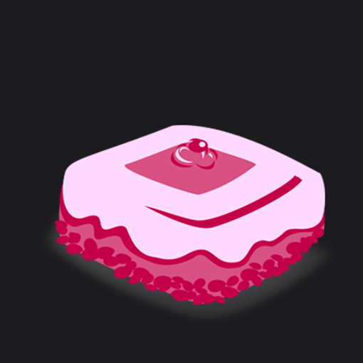 Afbeelding van (GT005) Roze babyschoen taart  20 personen vierkant