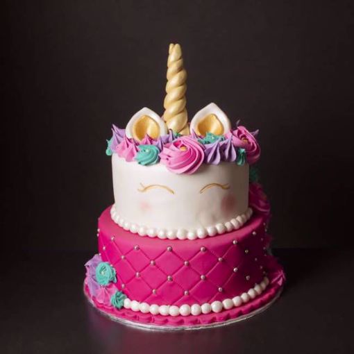 Afbeelding van Pink unicorn taart