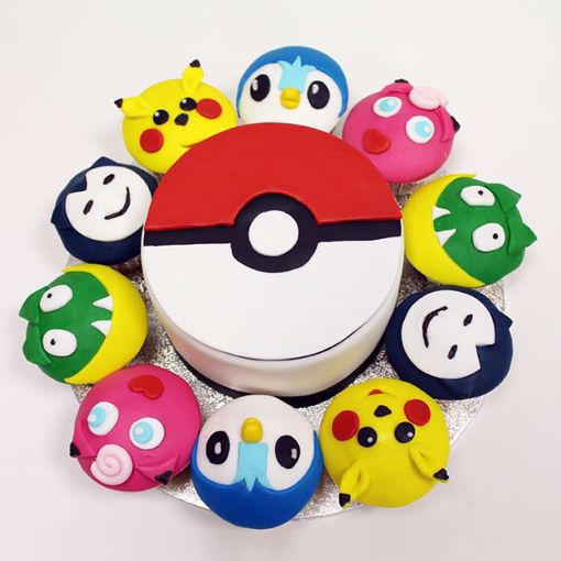 Afbeelding van (M090) Cupcake taart Pokemon