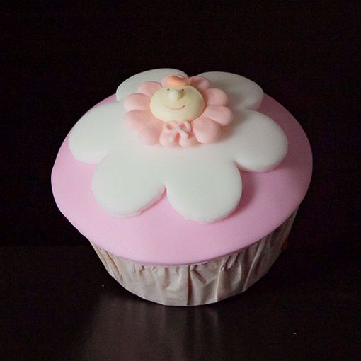 Afbeelding van Muffin babyflower roze