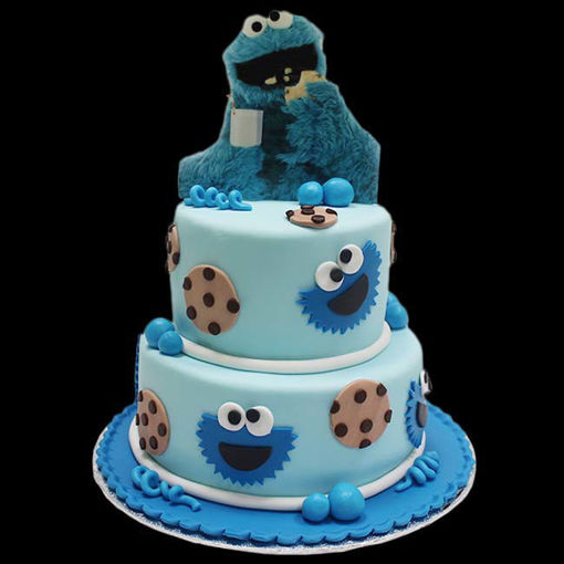 Afbeelding van Cookie monster taart