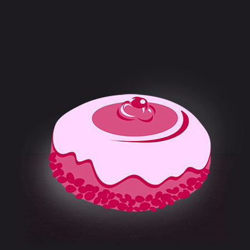 Afbeelding van (FT372) Pink schuim taart 8 personen