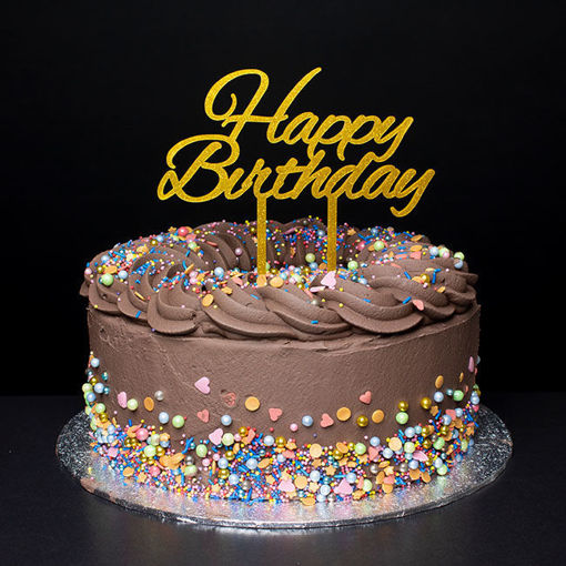 Afbeelding van Happy Chocolate Birthday taart