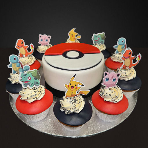 Afbeelding van (M090) Cupcake taart Pokemon