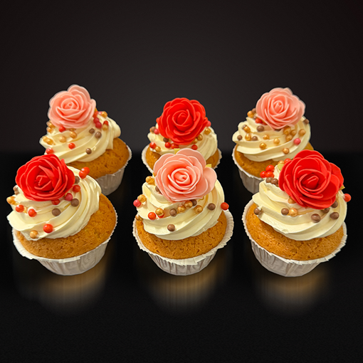 Afbeelding van 6x Cupcake Little Love Rose