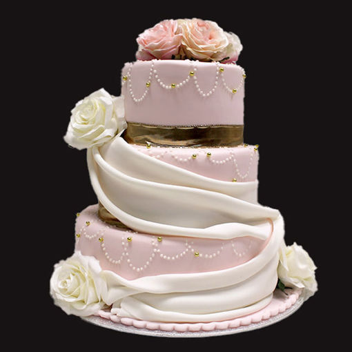 Afbeelding van Softpink flowers and gold