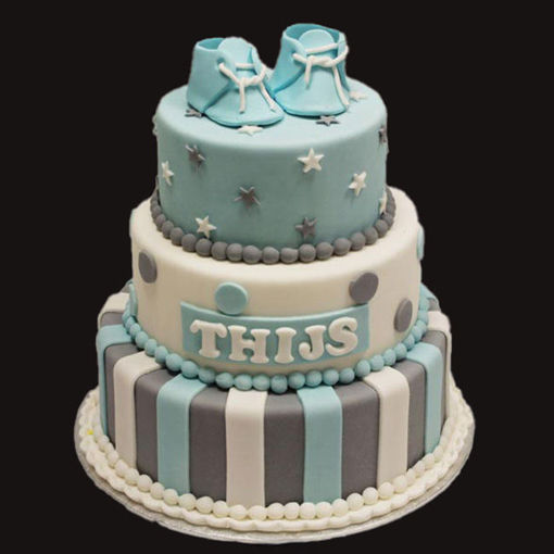 Afbeelding van Blauw schoentjes taart