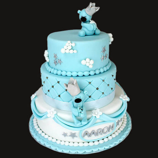 Afbeelding van Light blue bears taart