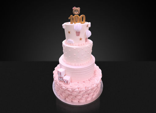 Afbeelding van Soft Pink Bear taart