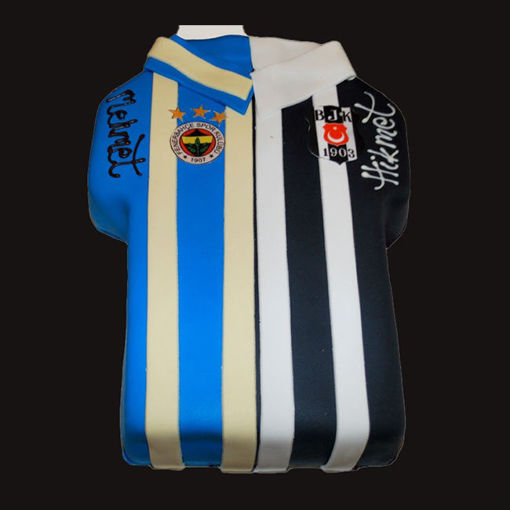 Afbeelding van (FT085)Voetbal shirt taart 30 personen