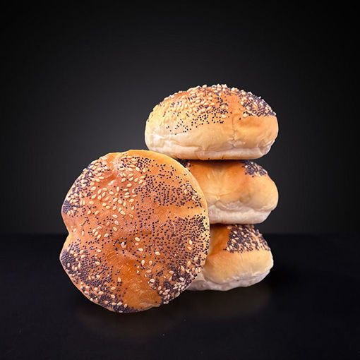 Afbeelding van 6 x klaverbroodje sesam/maanzaad (per 6 verpakt)