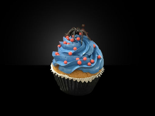 Afbeelding van Spiderman Cupcake Blauw
